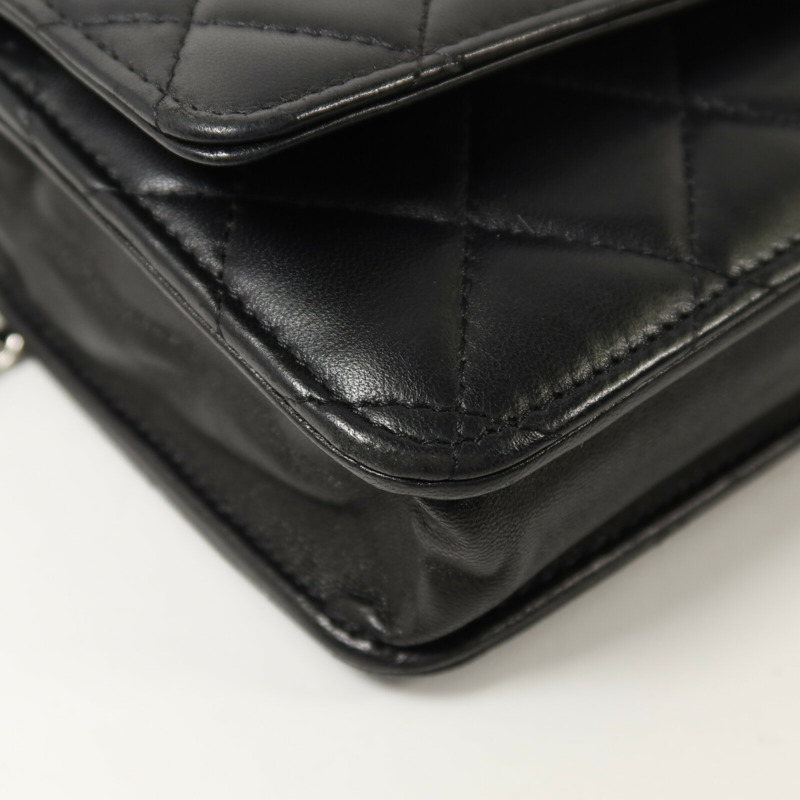 CHANEL 羊皮皮革WOC Wallet On Chain鏈帶肩背袋-11