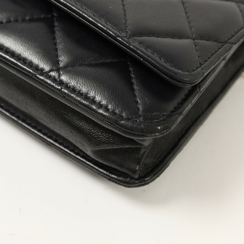 CHANEL 羊皮皮革WOC Wallet On Chain鏈帶肩背袋-12