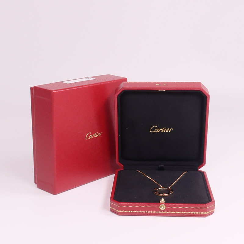 CARTIER 18K玫瑰金Love Necklace項鍊-7