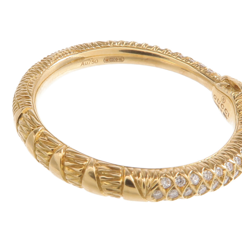 GUCCI 18K黃金Ring鑽石戒指-4