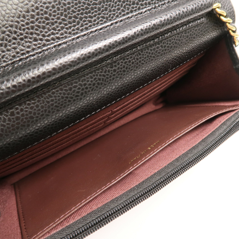 CHANEL 牛皮皮革WOC Wallet On Chain鏈帶肩背袋-4