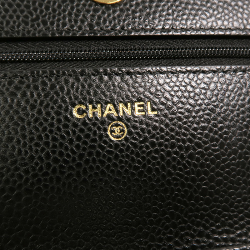 CHANEL 牛皮皮革WOC Wallet On Chain鏈帶肩背袋-5