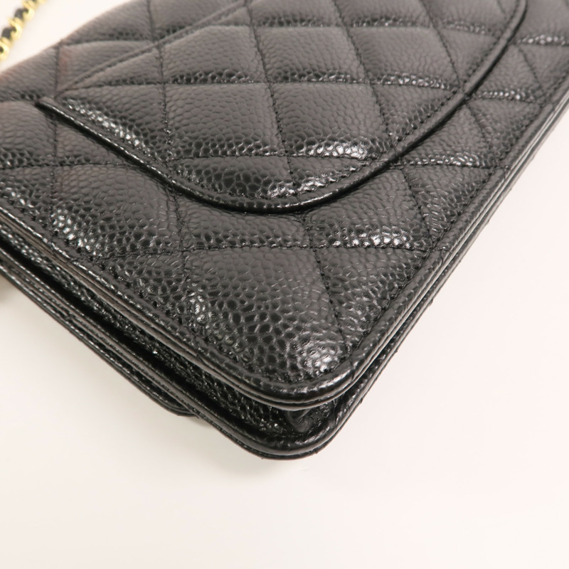 CHANEL 牛皮皮革WOC Wallet On Chain鏈帶肩背袋-14