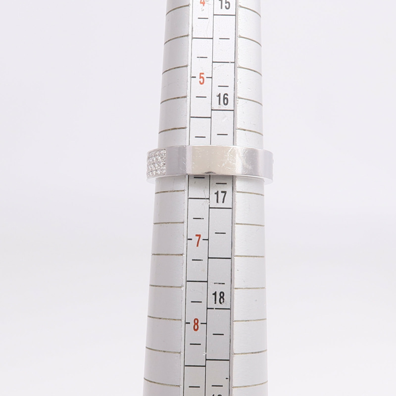 HERMES 18K白金Kelly Cadenas Double Ring鑽石戒指-6