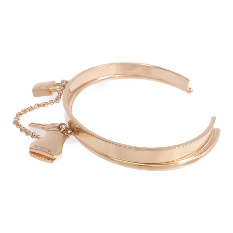 HERMES 18K玫瑰金Double Kelly Clochette Jonc手鐲-1