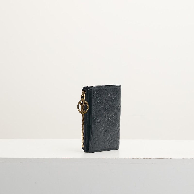 二手Lv Lisa短夾/黑壓紋 晶片款-1