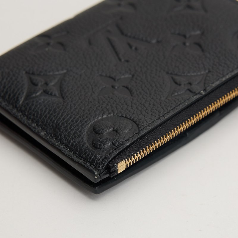 二手Lv Lisa短夾/黑壓紋 晶片款-6