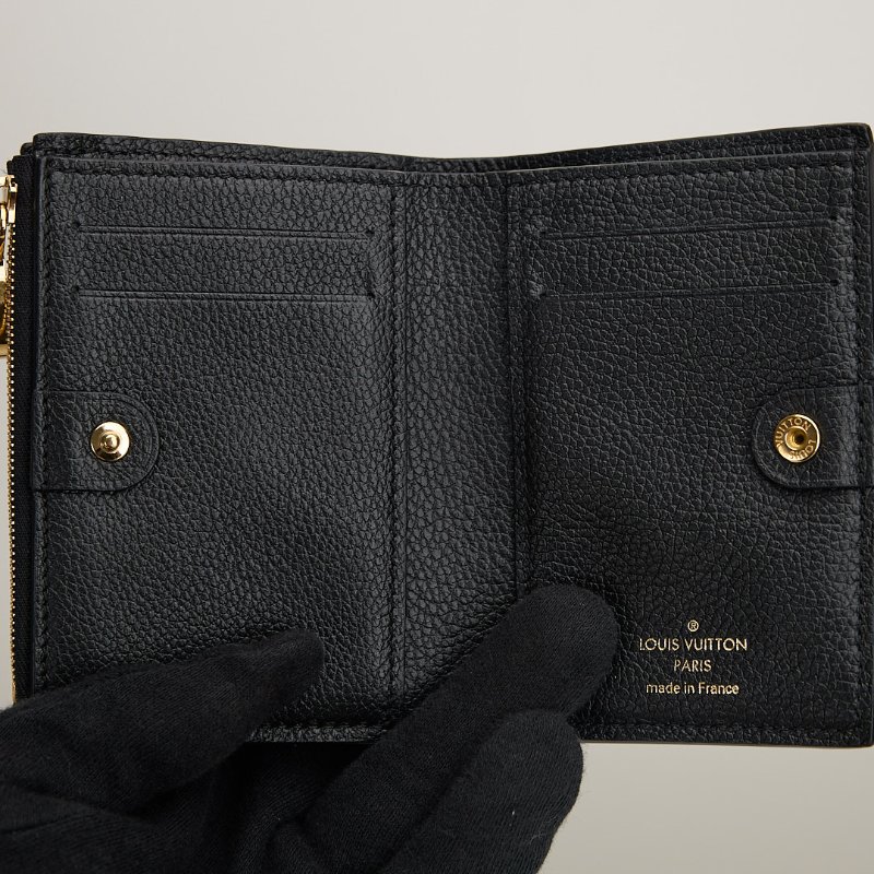 二手Lv Lisa短夾/黑壓紋 晶片款-12