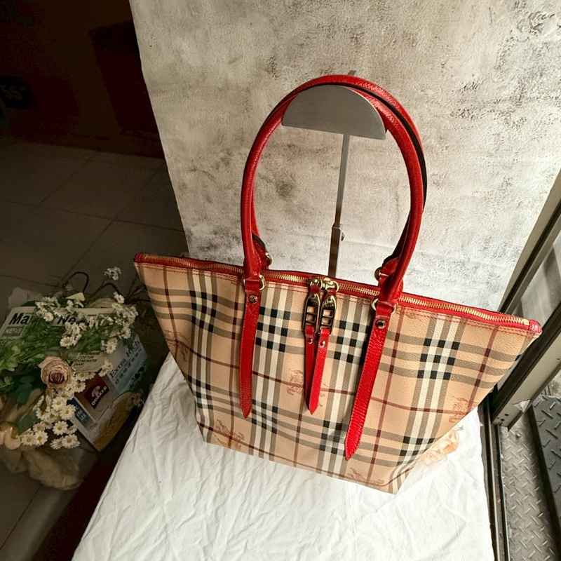 Burberry Small Haymarket Check Coated Canvas Salisbury 托特包-2