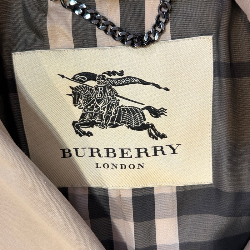 莉亞精品♡ Burberry長板風衣卡其 尺碼36 二手-2