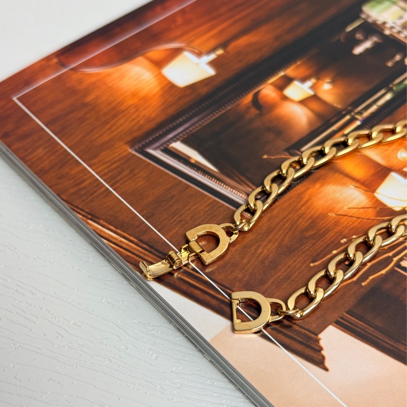 Dior Curb Link Bracelet 迪奧鍍金手鏈 18cm-6