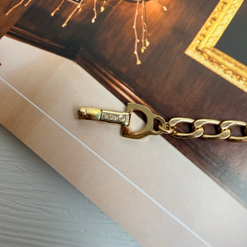 Dior Curb Link Bracelet 迪奧鍍金手鏈 18cm-7