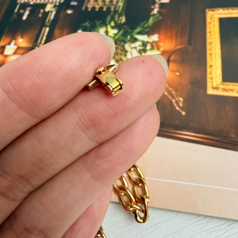 Dior Curb Link Bracelet 迪奧鍍金手鏈 18cm-8