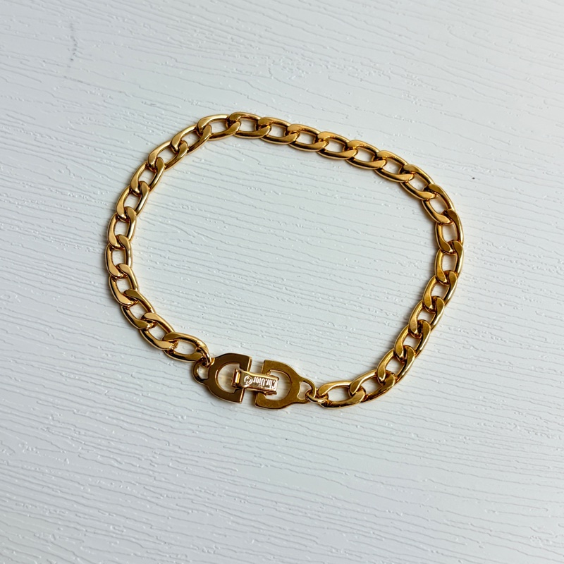Dior Curb Link Bracelet 迪奧鍍金手鏈 18cm-10