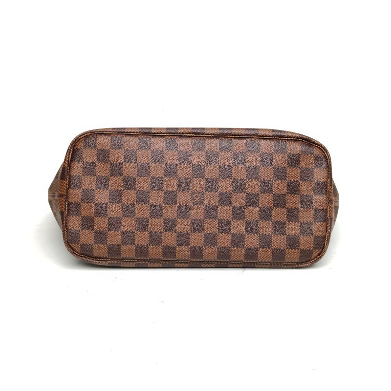 LOUIS VUITTON LOUISVUITTONNeverfull中號31配子袋棕色棋盤格PVC金扣肩背包-4