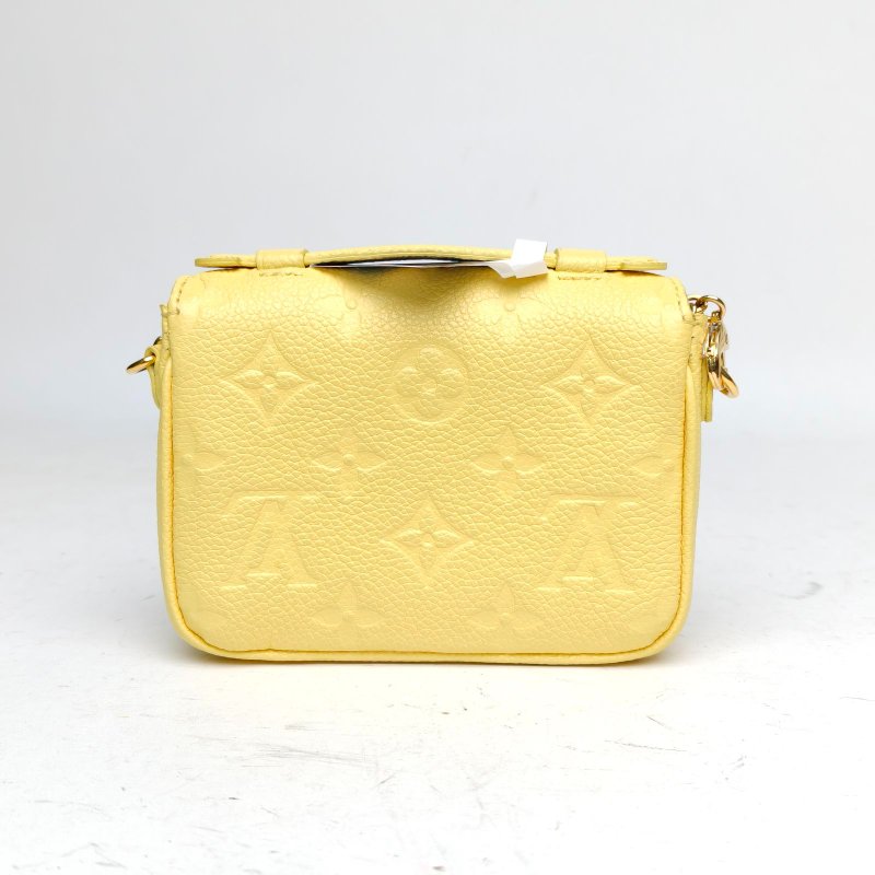 LOUIS VUITTON LOUISVUITTON黃色牛皮晶片MicroMetismini全皮鏈條郵差包肩背包-2