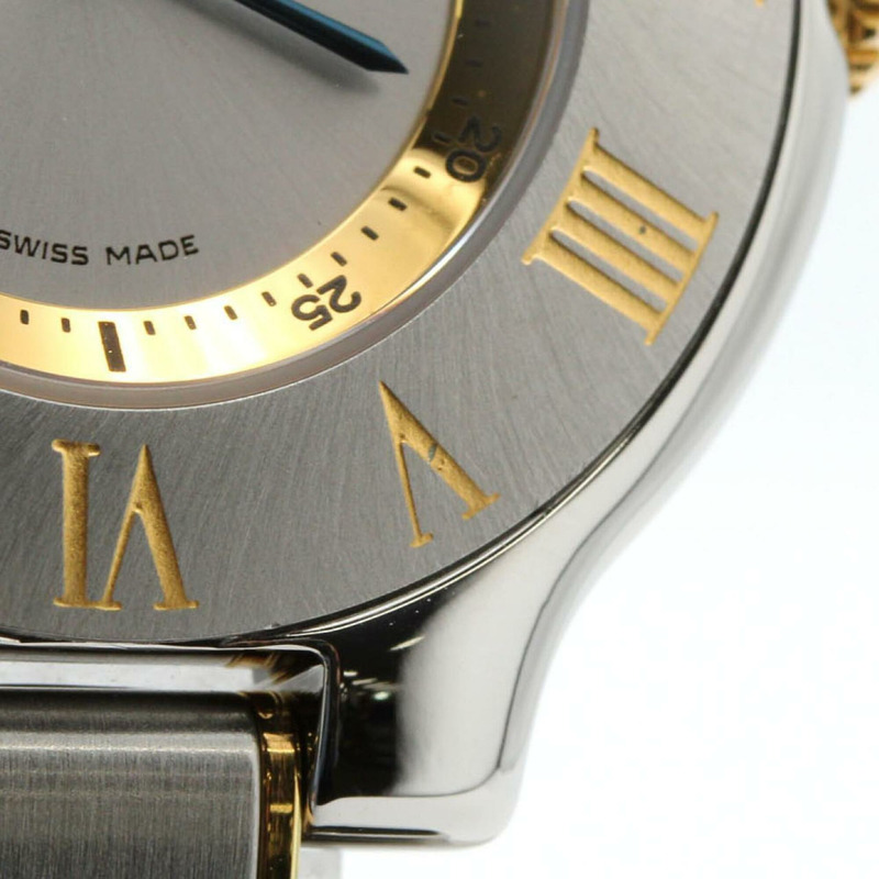 卡地亞 Must 21 SM 雙色 W10073R6 SSxYG 石英錶-7