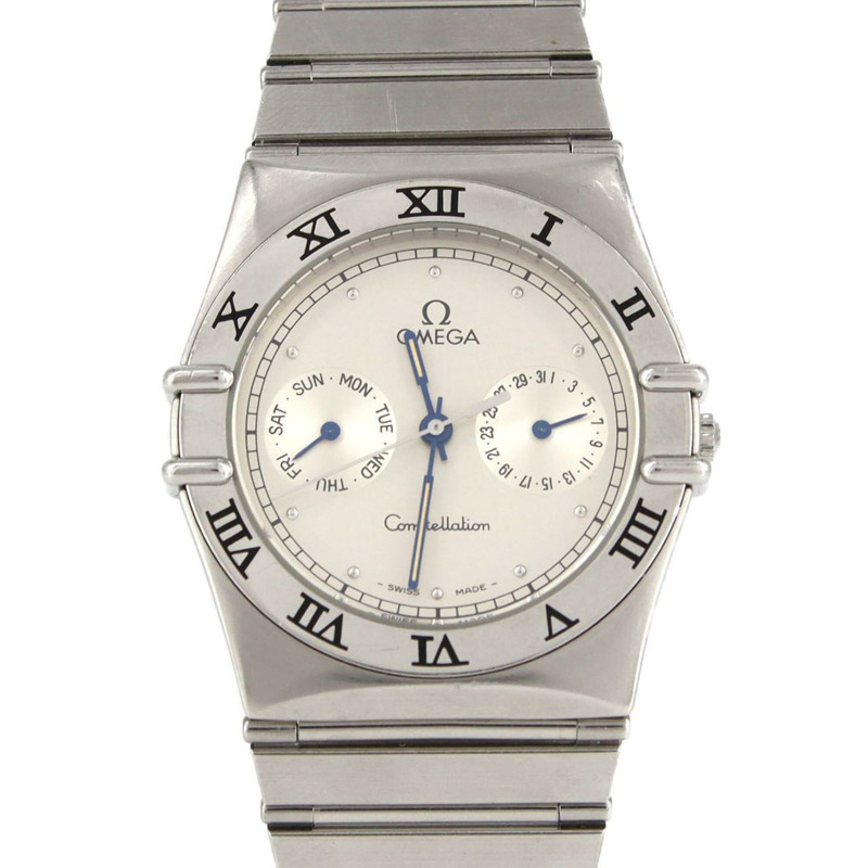 歐米茄星座系列星期日曆型1520.30不鏽鋼石英錶-0