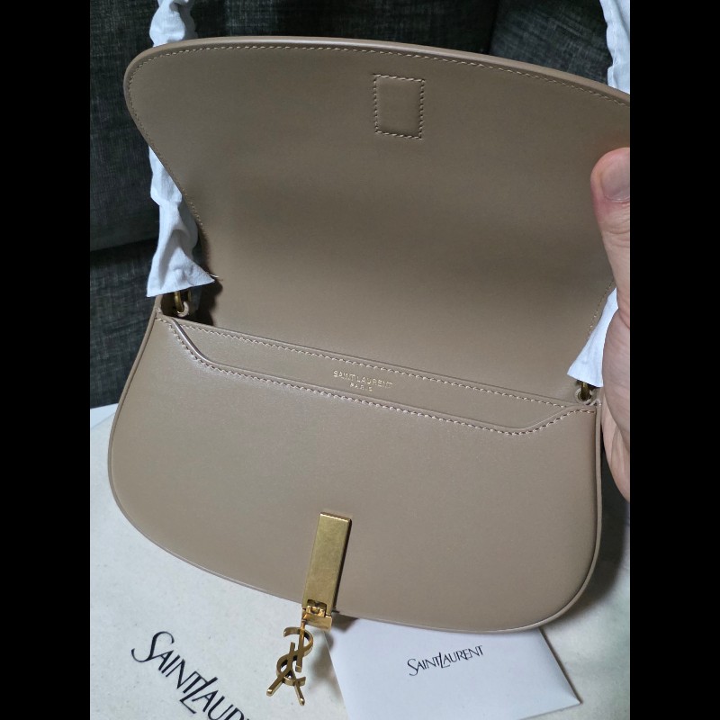 [全新] Saint Laurent YSL Voltaire 腋下包 肩背包 奶茶色-7