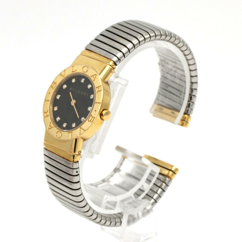 寶格麗 Tubogas YG 12P 大號 BB262TG BB262TSY 12.2 石英錶-1