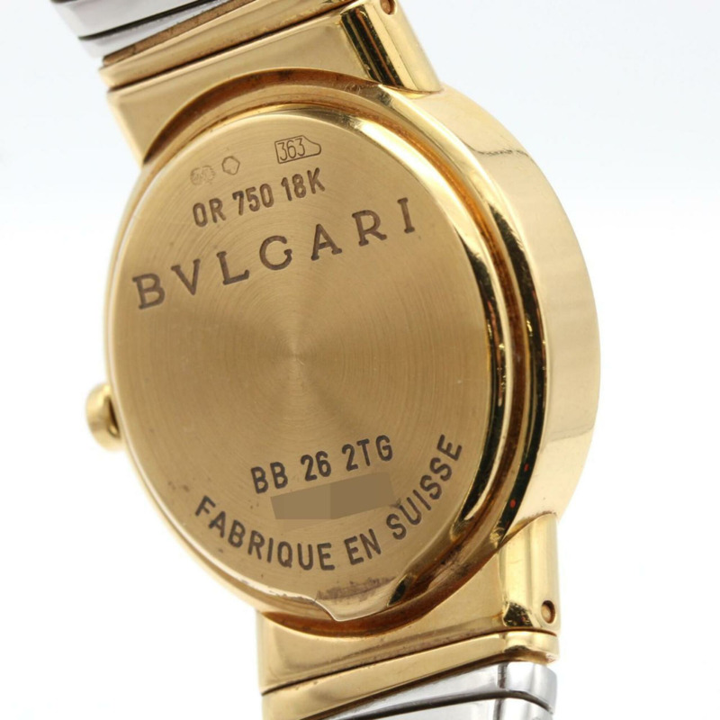 寶格麗 Tubogas YG 12P 大號 BB262TG BB262TSY 12.2 石英錶-4