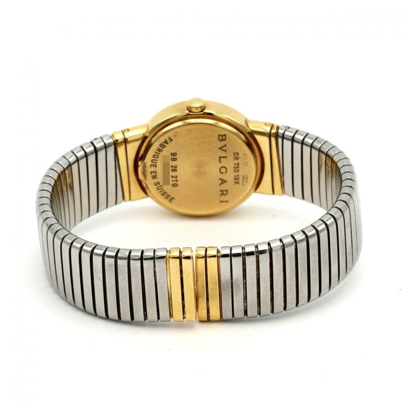 寶格麗 Tubogas YG 12P 大號 BB262TG BB262TSY 12.2 石英錶-5