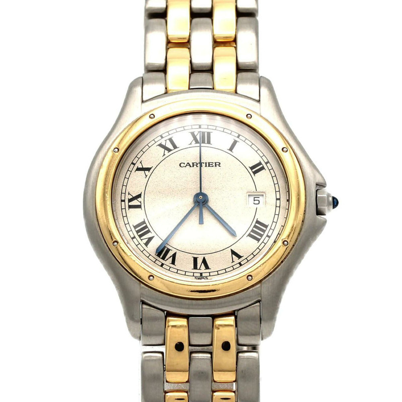 卡地亞 Panthère Cougar LM 2ROW W35006B6 SSxYG 石英錶-0