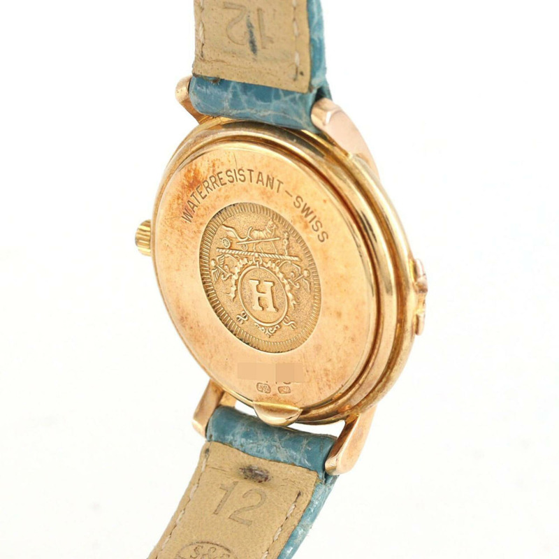 愛馬仕 Ruban YGxPG 14P Lug D 石英錶-5