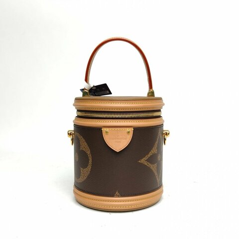 LOUIS VUITTON LOUISVUITTONCANNES圓桶包老花PVC2019大Logo印花肩背包