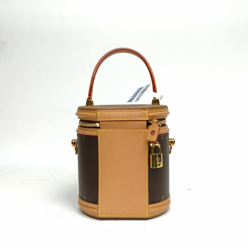 LOUIS VUITTON LOUISVUITTONCANNES圓桶包老花PVC2019大Logo印花肩背包-2