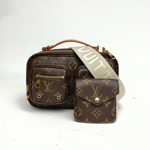 LOUIS VUITTON LOUISVUITTONUtilityCrossbody相機包炸藥包老花PVC晶片肩背包