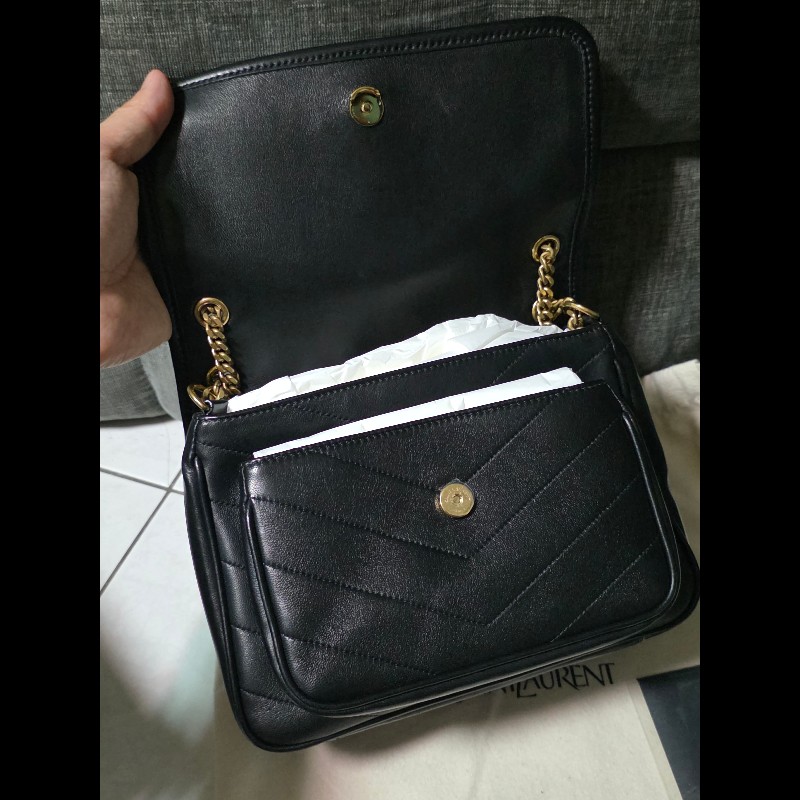 [全新] Saint Laurent YSL baby niki 羊皮 黑色-4