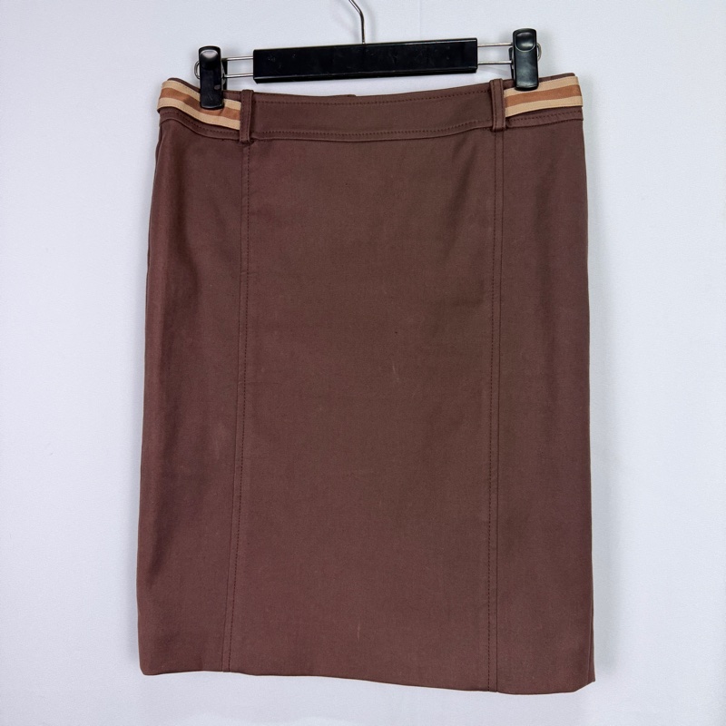 莉亞精品♡ Gucci 咖色西裝裙 #40 二手-0
