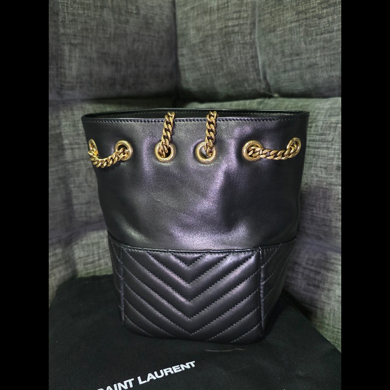 [全新] Saint Laurent YSL mini Joe 水桶包 黑金-1