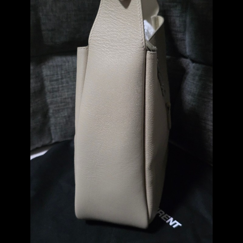 [全新] Saint Laurent YSL 5a7 hobo 奶茶色 銀扣 小號-2