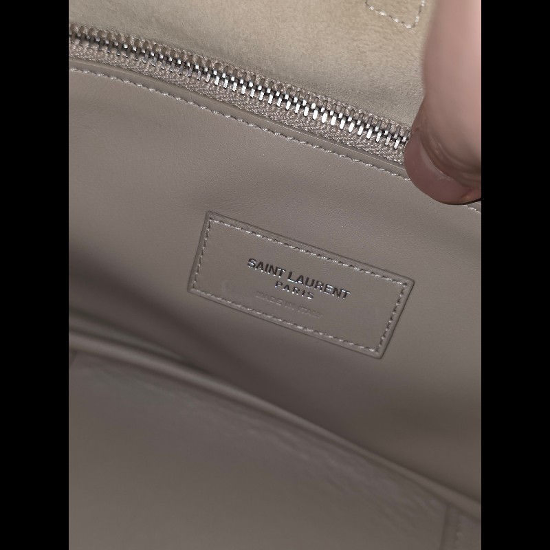 [全新] Saint Laurent YSL 5a7 hobo 奶茶色 銀扣 小號-7