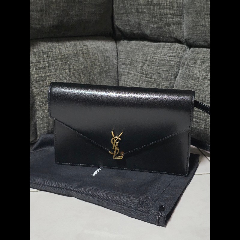 [全新] Saint Laurent YSL 黑色 信封包-0