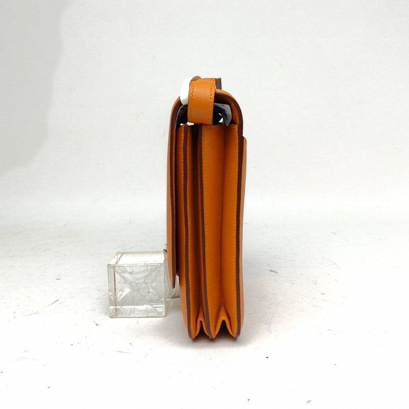 HERMES HERMES2002-20肩背包愛馬仕橙EC皮C刻銀扣肩背包-1
