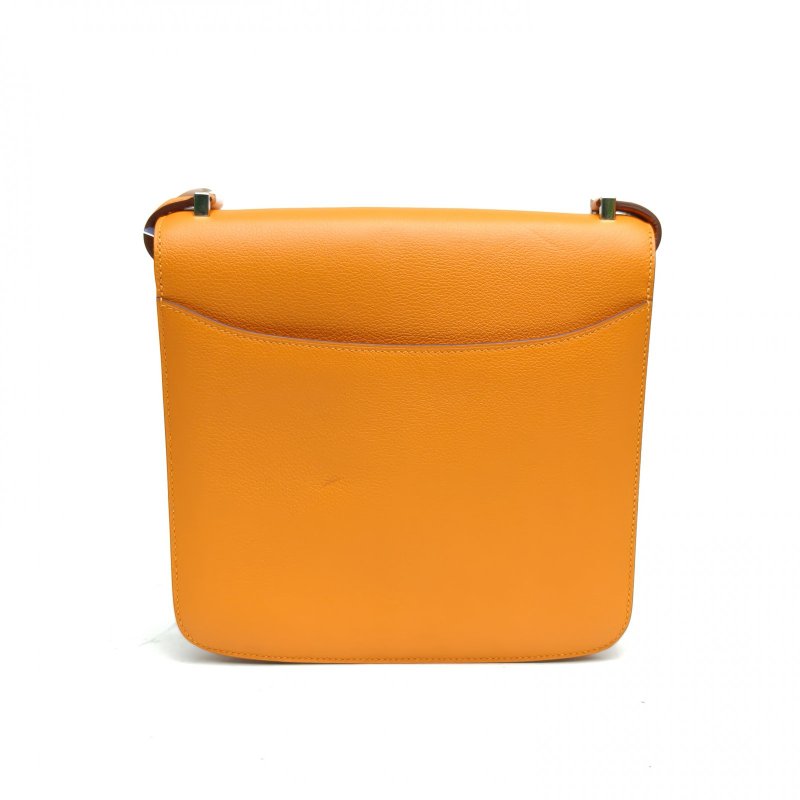 HERMES HERMES2002-20肩背包愛馬仕橙EC皮C刻銀扣肩背包-2