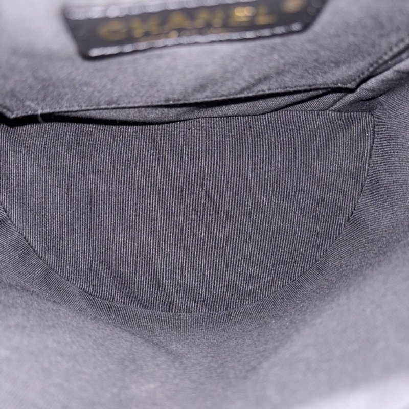 ::CHANEL:: AS3787 Duma 黑色荔枝牛皮淡金釦 小青蛙 後背包-21