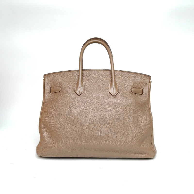 HERMES HERMESBirkin35大象灰Togo皮框O銀扣肩背包-2