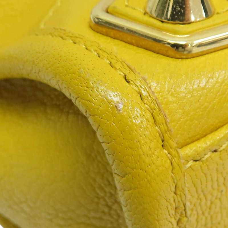 黃色牛皮 Metallic Edge Mini City 兩用包【BALENCIAGA 巴黎世家】 390160-12