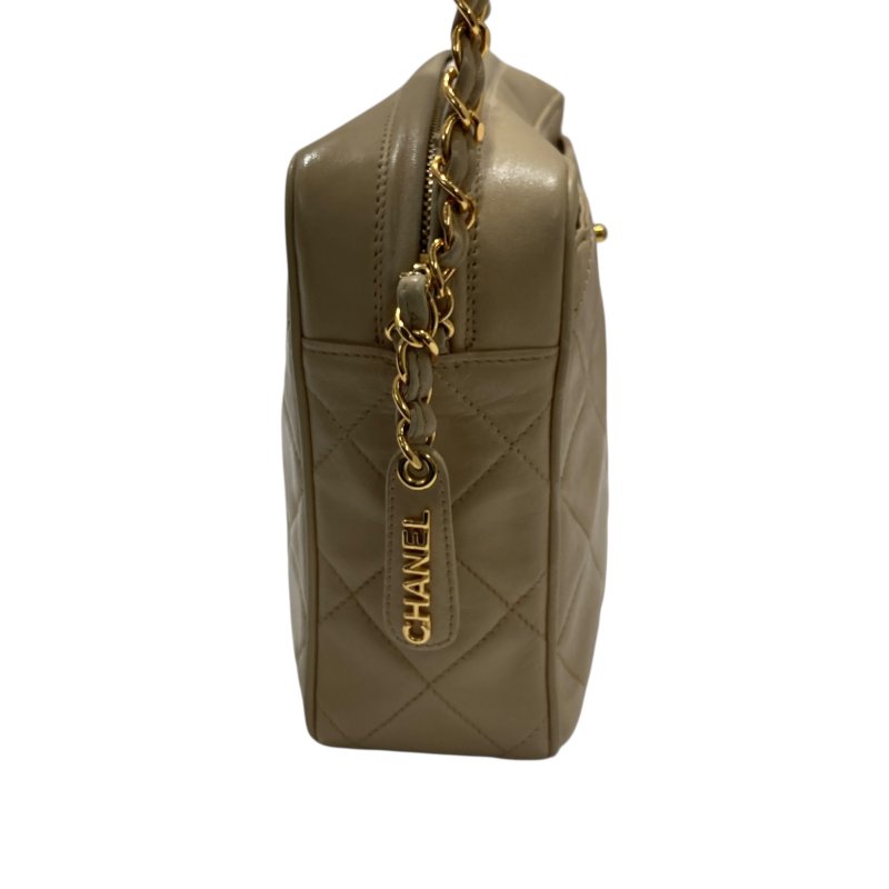 CHANEL 香奈兒 相機包 奶茶色-3