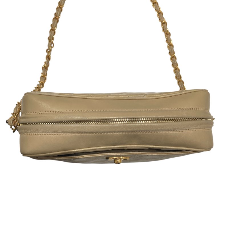 CHANEL 香奈兒 相機包 奶茶色-4