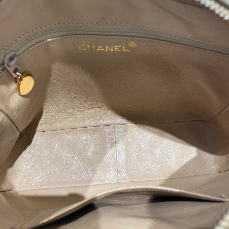 CHANEL 香奈兒 相機包 奶茶色-11