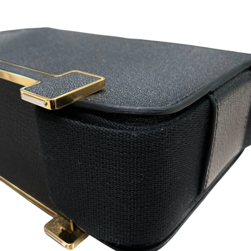 HERMES 愛馬仕 B刻 GETA 肩背包 山羊皮 黑色 金釦-9