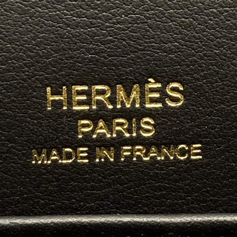 HERMES 愛馬仕 B刻 GETA 肩背包 山羊皮 黑色 金釦-12