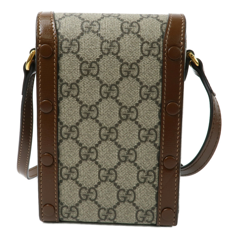 GUCCI 塗層帆布Horsebit 1955肩背袋-1
