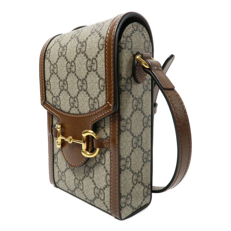 GUCCI 塗層帆布Horsebit 1955肩背袋-2