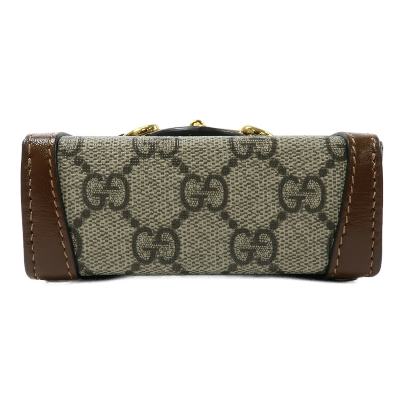 GUCCI 塗層帆布Horsebit 1955肩背袋-3